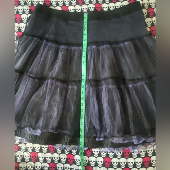 TRIPP NYC RARE! Y2K PURPLE & BLACK LAYERED TULLE SKIRT - Picture 6 of 8
